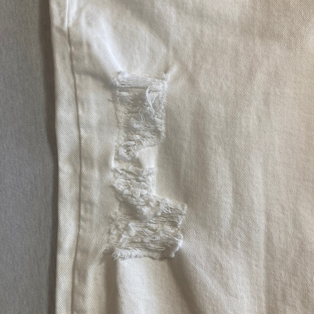 Paige Verdugo Ultra‎ Skinny Jeans 28 (Fit 34 Waist) Optic White Distressed W1454 - Picture 11 of 16